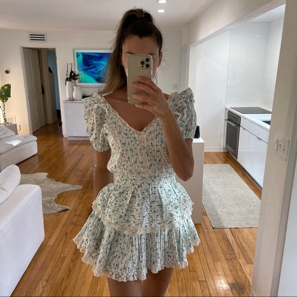 SOLD🚫LoveShackFancy “Carlo” Dress in Bonnet Blue - Picture 2 of 14